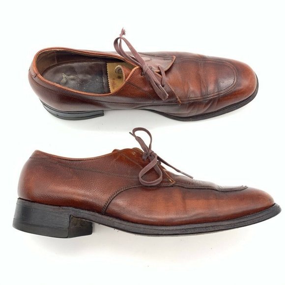 FLORSHEIM BROWN OXFORD MOC TOE TIE DRESS SHOES 8A‎ (NARROW) main image 7